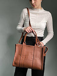 Жіноча сумка Марк Джейкобс коричнева Marc Jacobs Medium Tote Bag Brown Leather