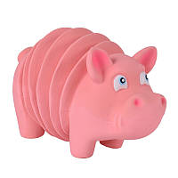 Игрушка для собак Outward Hound Accordionz Pig Свинка-аккордеон, большая, розовая, 15×19×9 см