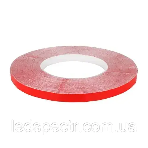 Скотч двосторонній AT-2s-200-95-50-RED (9,5мм х 50м) тканинна основа, червоний
