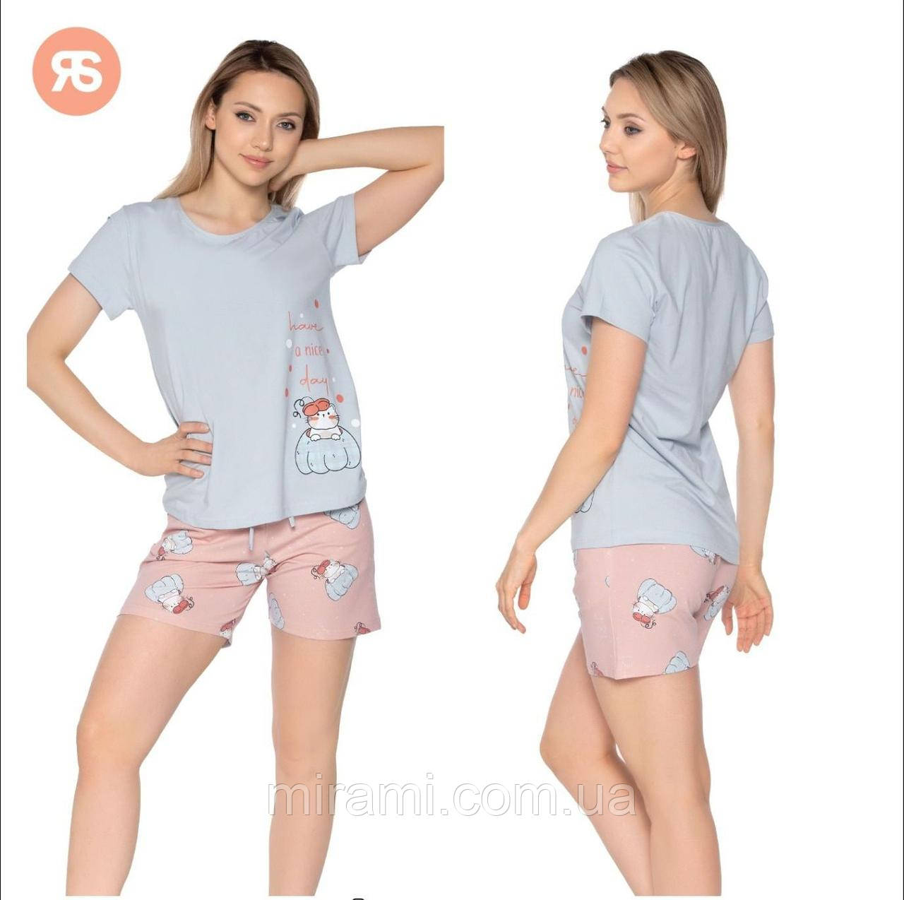 Жіночі піжами футболка з шортами відмінної якості