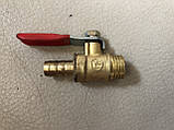Кран кульовий латунний універсальний, різь зовнішня G1/4-штуцер Ф8мм (54), фото 9