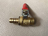 Кран кульовий латунний універсальний, різь зовнішня G1/4-штуцер Ф8мм (54), фото 2