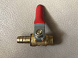 Кран кульовий латунний універсальний, різь зовнішня G1/4-штуцер Ф8мм (54), фото 3