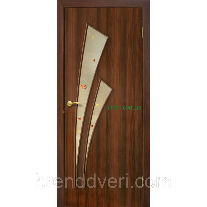 Двери межкомнатные Триумф ПВХ СС+КР орех - фото 1 - id-p1895949438