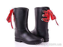 Гумове взуття жіноче "Class Shoes" 608-1R черный