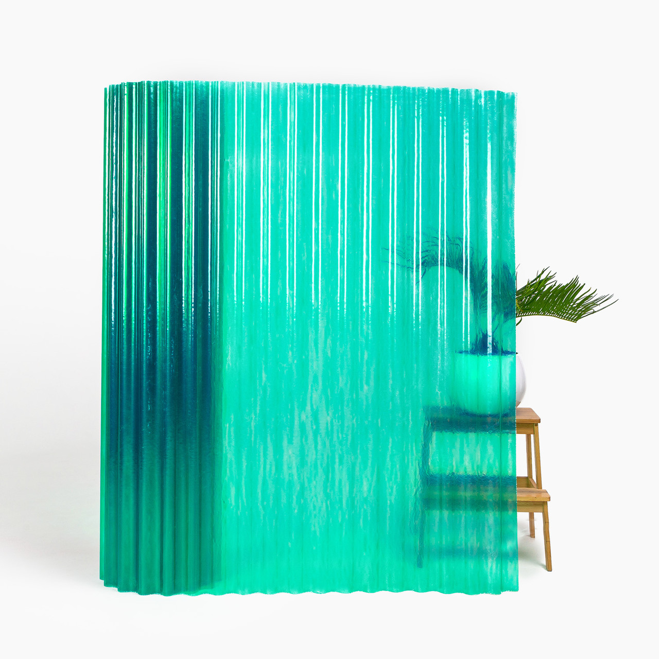 Посилений прозорий шифер 2м х 10м (20 м.кв) гофрований зелений, фото 1