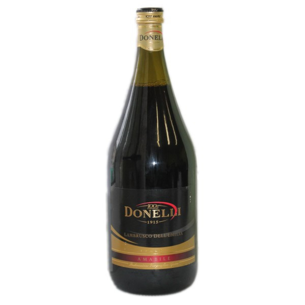 Вино червоне ігристе Donelli Lambrusco dell'emilia Amabile 7.5% 1,5 л Італія