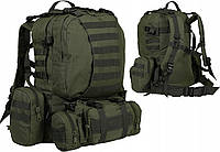 Тактический Рюкзак 40 литров 2в1 с разгрузочными сумками Mil-Tec "Defence Pack Assembly" (14045001) Olive