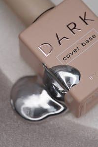 Гель-фарба Dark для дизайну Silver metal gel paint метал срібло, 5 грам
