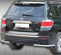 Защита заднего бампера Углы на Toyota Highlander (2010-2013)