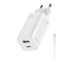 Мережевий ЗП Xiaomi 65W GaN Tech + Cable Type-C (BHR5515GL) White