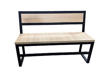 Лавка для кафе Лофт. Лавка для кафе зі спинкою. Лавка для кафе, ресторанів, громадських закладів меблі в стилі Loft