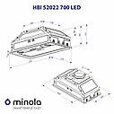 Витяжка повновбудована Minola HBI 52022 BL 700 LED, фото 10