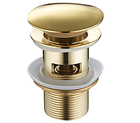 Донный клапан для раковины MEXEN KLIK-KLAK GOLD с переливом (MEX-79920-50)