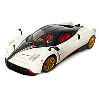 Машинка металева іграшкова Pagani huayra Roadster, Авто Експерт, 1:24, біла, світло, звук, інерція, відкр. двері, 21*5,5*9см., фото 2
