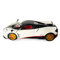 Машинка металева іграшкова Pagani huayra Roadster, Авто Експерт, 1:24, біла, світло, звук, інерція, відкр. двері, 21*5,5*9см., фото 3