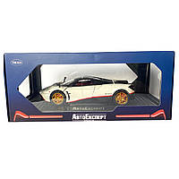 Машинка металева іграшкова Pagani huayra Roadster, Авто Експерт, 1:24, біла, світло, звук, інерція, відкр. двері, 21*5,5*9см., фото 9