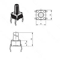 Мікрокнопка тактова 4pin