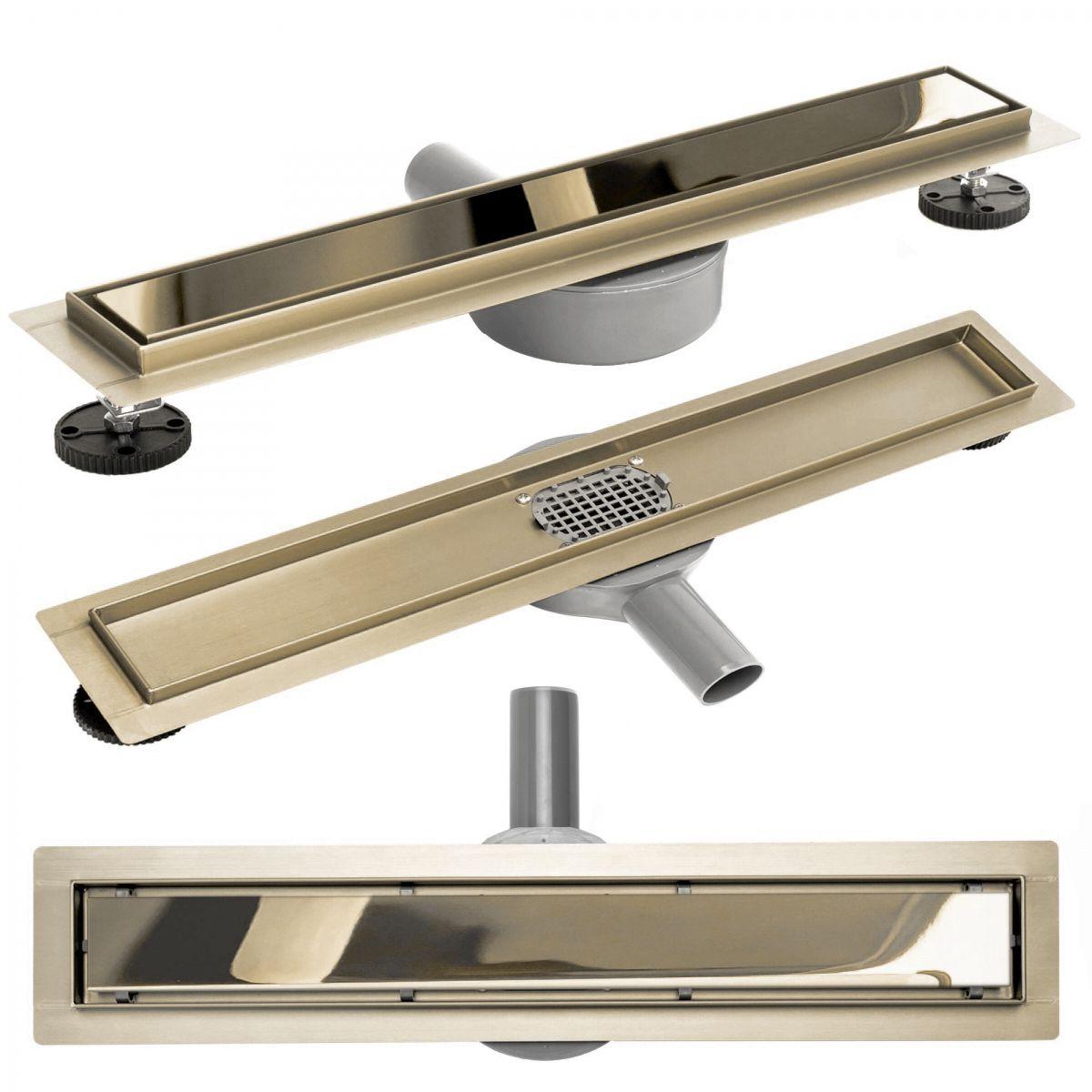 Трап для душу REA PURE NEO MIRROR GOLD PRO 50 см (REA-G5693)