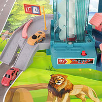 Ігровий дитячий автотрек "LION'S CAVE" Homkey, печера лева з 4 машинками,світло та музика, фото 6