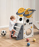 Дитячий ігровий комплекс 3в1 Terrio “Cosmo” жовто-сірий, фото 3