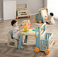 Парта-мольберт 6в1 Terrio Lorry блакитно-оранжева