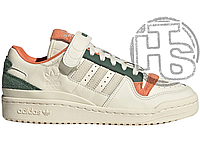 Мужские кроссовки Adidas Forum 84 Low Fleece Green White Orange GY4125