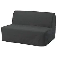 IKEA LYCKSELE Чехол на 2-местный диван-кровать, Vansbro темно-серый (904.797.56)