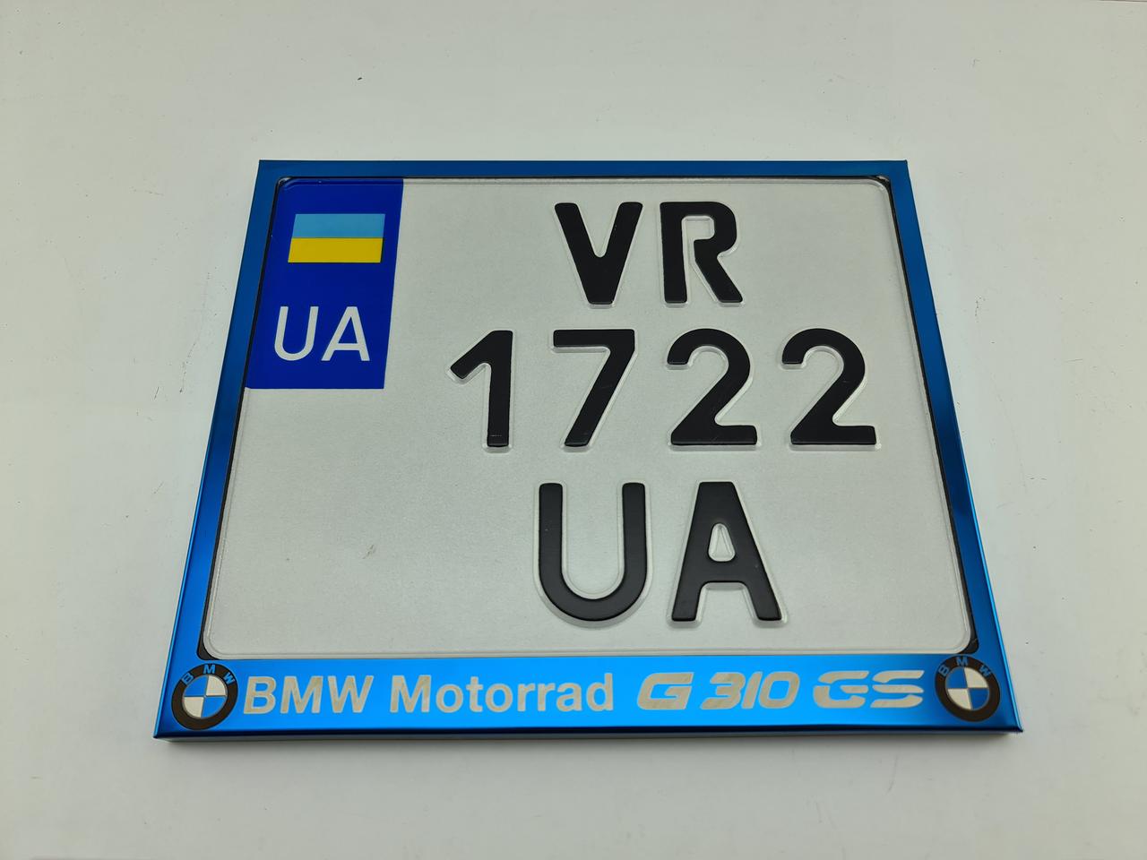 Рамка для мотономера BMW Motorrad G310GS blue метал