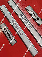 Накладки на пороги FORD MONDEO V *2014- Форд Мондео премиум нержавейка комплект 4штуки