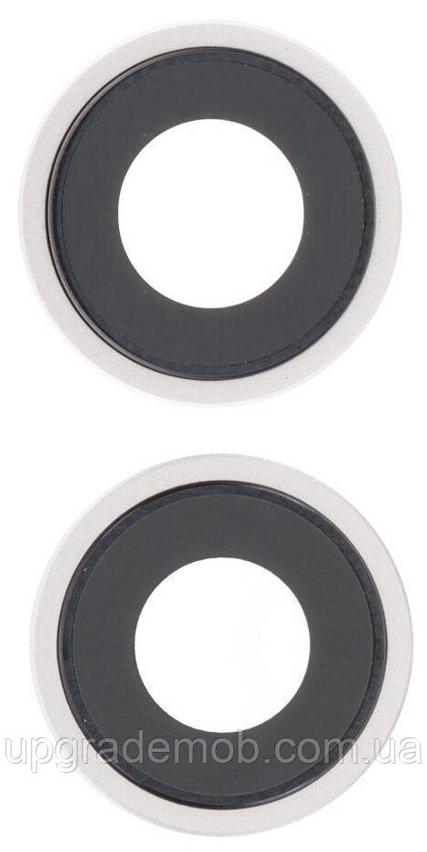 Скло камери iPhone 14/14 Plus сріблясте Starlight + кільце комплект 2, фото 1