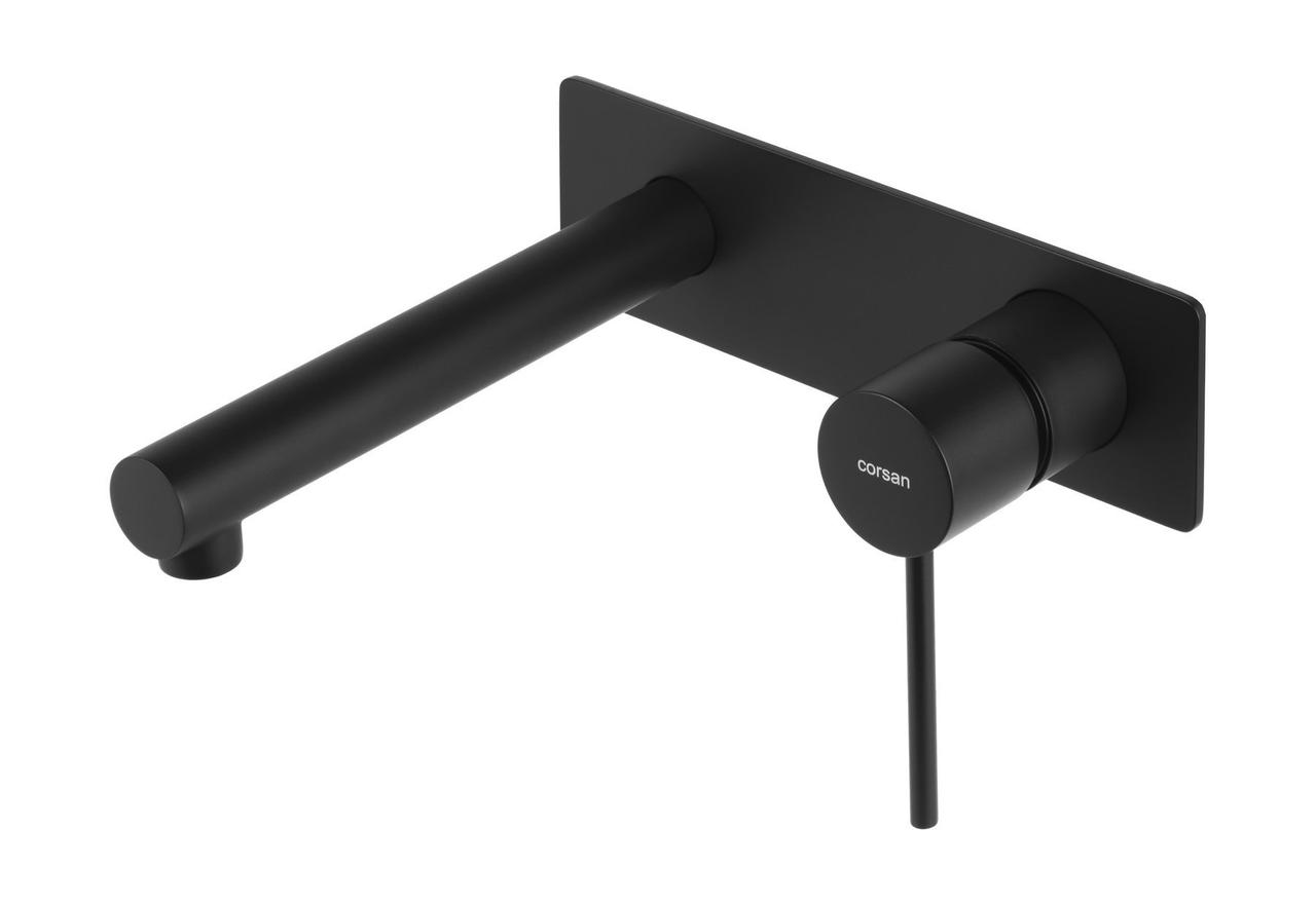 Змішувач для раковини (умивальника) прихованого монтажу Corsan LUGO BLACK MATT (CMB7515BL)
