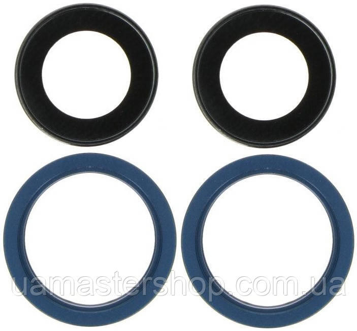 Скло камери iPhone 13/13 Mini синє + кільце комплект 2, фото 1