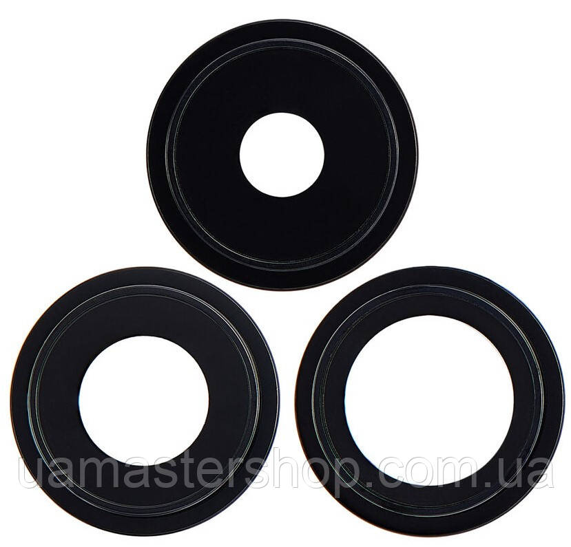 Скло камери iPhone 14 Pro/14 Pro Max чорне Space Black + кільце комплект 3, фото 1