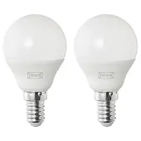 IKEA SOLHETTA Светодиодная лампа E14 470 люмен, глобус белый опаловый (904.987.07)