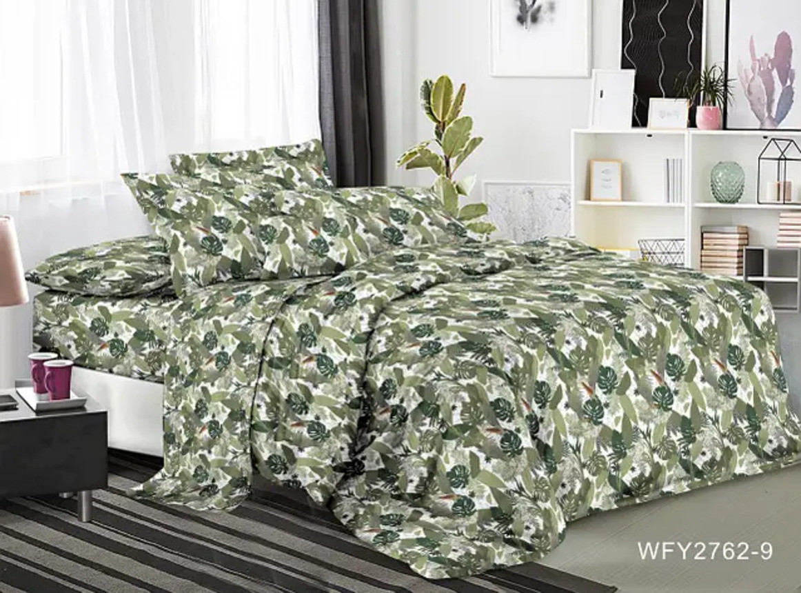 Полуторний комплект постільної білизни 150х220 Бязь бавовна поліестер (21200) Сучасна постільна білизна, фото 1