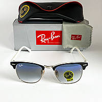 Очки Солнцезащитные Рей Бен Ray Ban Clubmaster RB3016 33 Голубая Стекляная Линза (Osale)