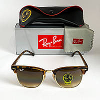 Очки Солнцезащитные Рей Бен Ray Ban Clubmaster RB3016 33 Коричневая Стекляная Линза (Osale)