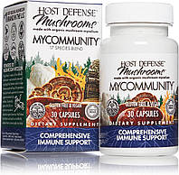 Поддержка иммунитета Fungi Perfecti, Hot Defense Mushrooms, MyCommunity, 30 капсул