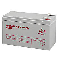 Акумулятор гелевий LogicPower LPM-GL 12V - 9 Ah | АКБ 12В 9Аг GEL для ДБЖ, UPS, інвертора, сигналізації, систем відеоспостереження