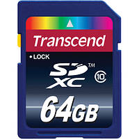 Карта памяти Transcend SD XC 64 GB (10 Class)