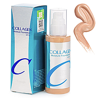 Тональный крем с коллагеном Collagen №21 SPF15, 100мл / Выравнивающая тональная основа / Увлажняющий тональник