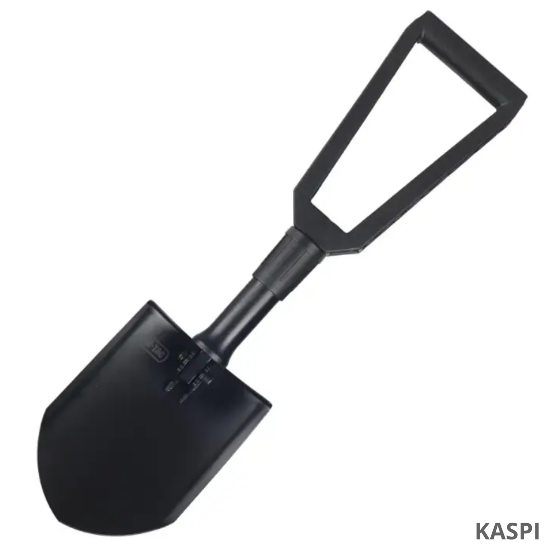 Складна багатофункціональна саперна лопатка з чохлом M-Tac Чорна, Тактична туристична лопата