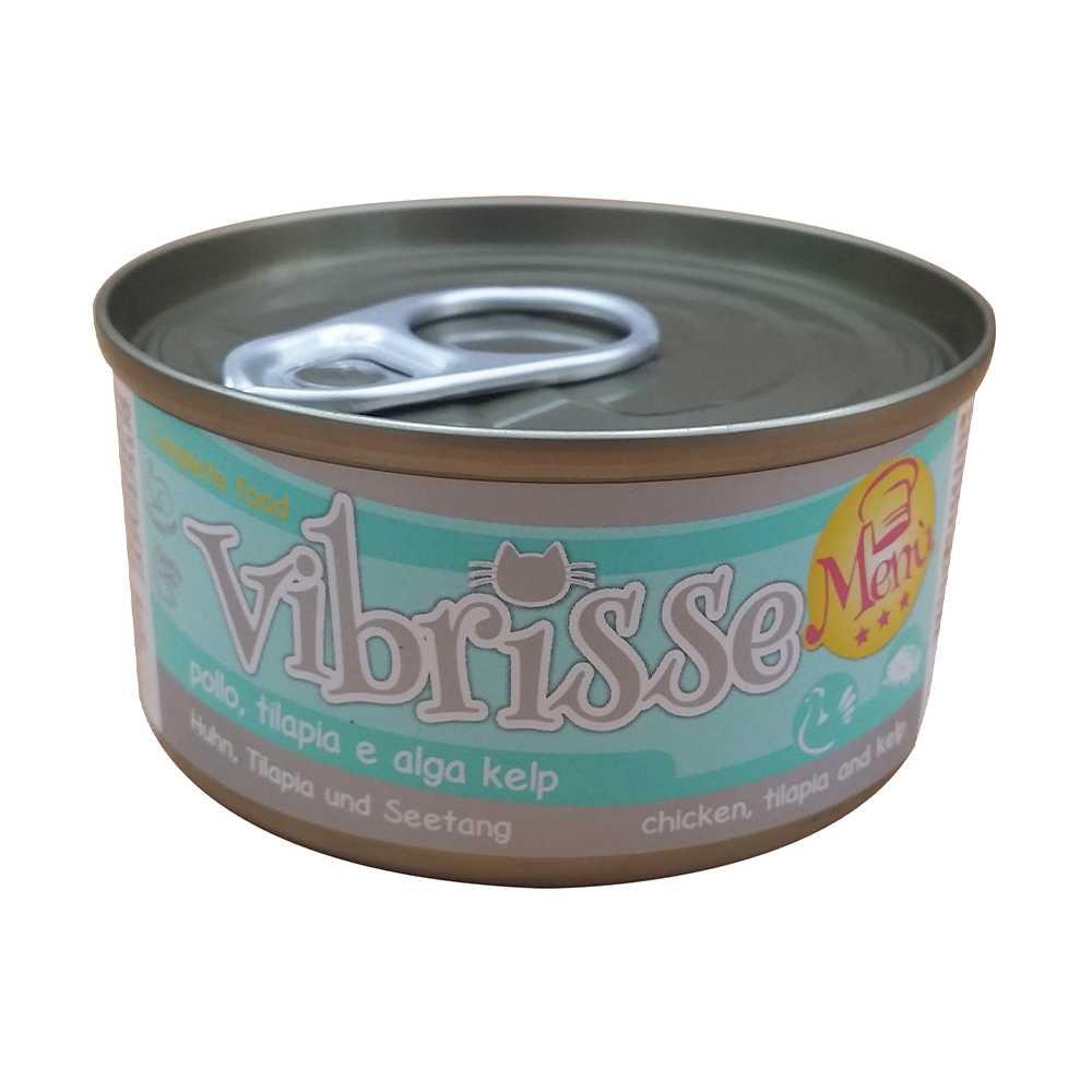 Vibrisse Menu Консерви для кішок з куркою, тіляпією та водоростями - 70 г