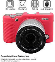 Защитный силиконовый чехол для фотоаппаратов FujiFilm X-A3, X-A10 X-A20 X-A5 - красный