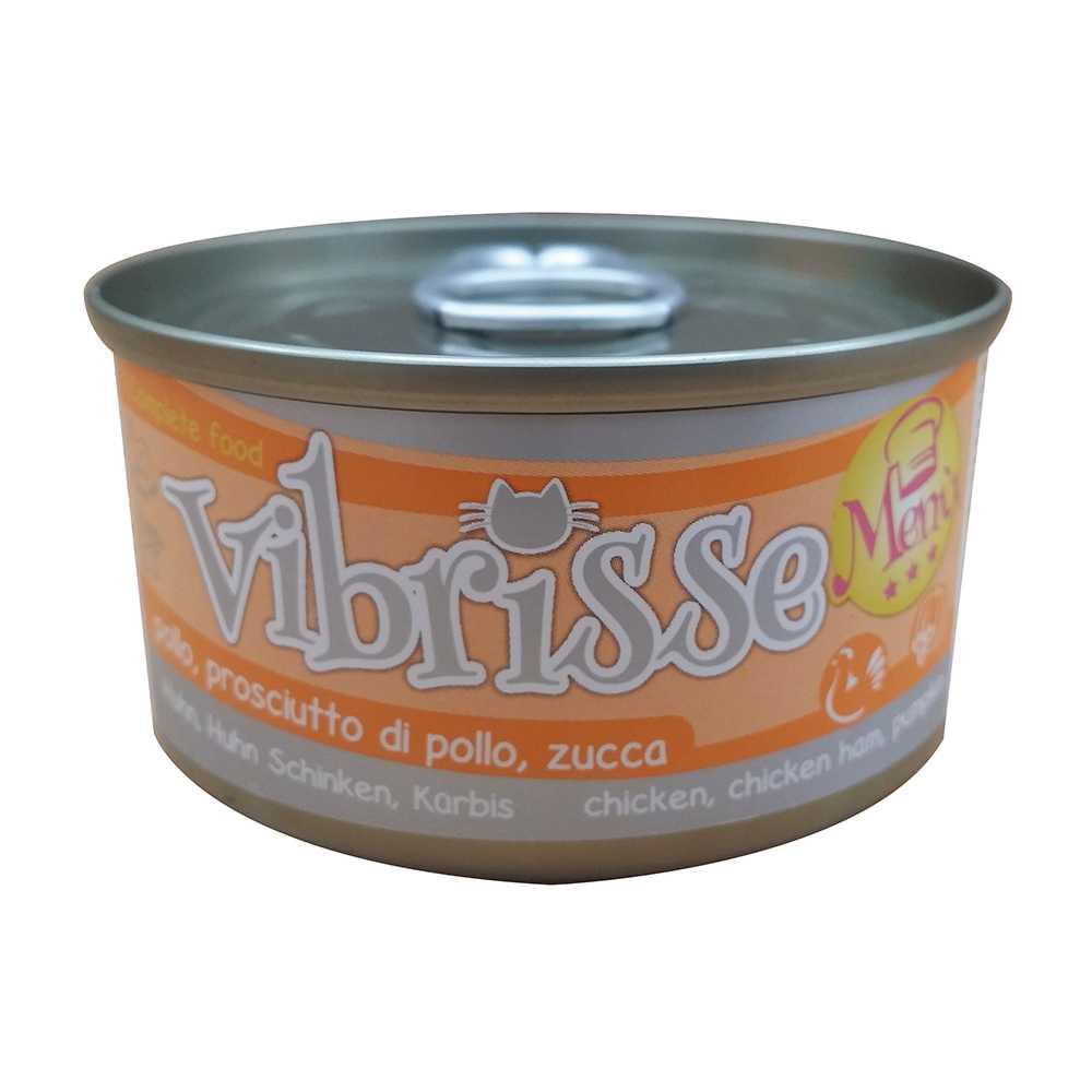 Vibrisse Menu Консерви для кішок з куркою, шинкою та гарбузом - 70 г