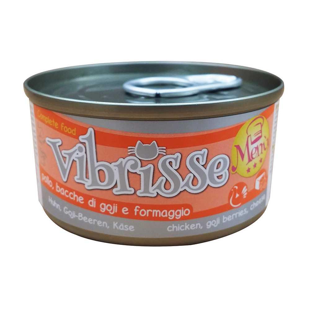 Vibrisse Menu Консерви для кішок з куркою, ягодами годжі та сиром - 70 г