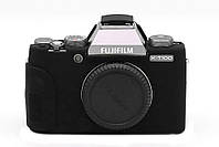 Защитный силиконовый чехол для фотоаппаратов FujiFilm X-T100 - черный