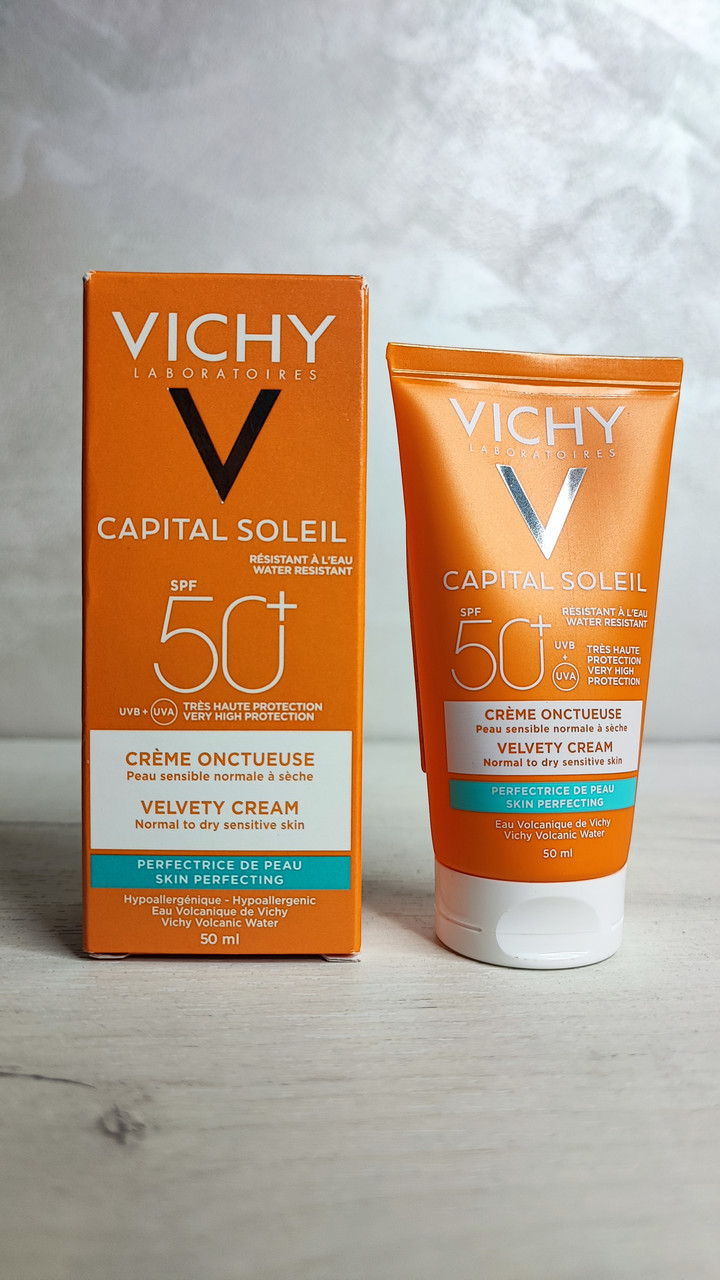 Vichy Capital Soleil захисний крем для шовковистої ніжної шкіри SPF 50+