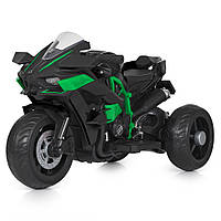 Детский трехколесный мотоцикл трицикл Электромобиль M 5023EL-2 на EVA колесах ЭКО-кожа зеленый